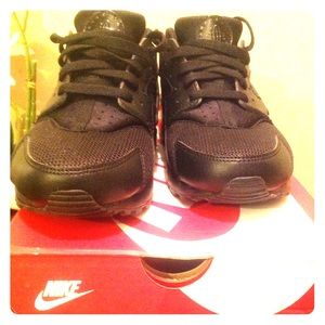 Nike Huaraches Run Youth Boys-Black